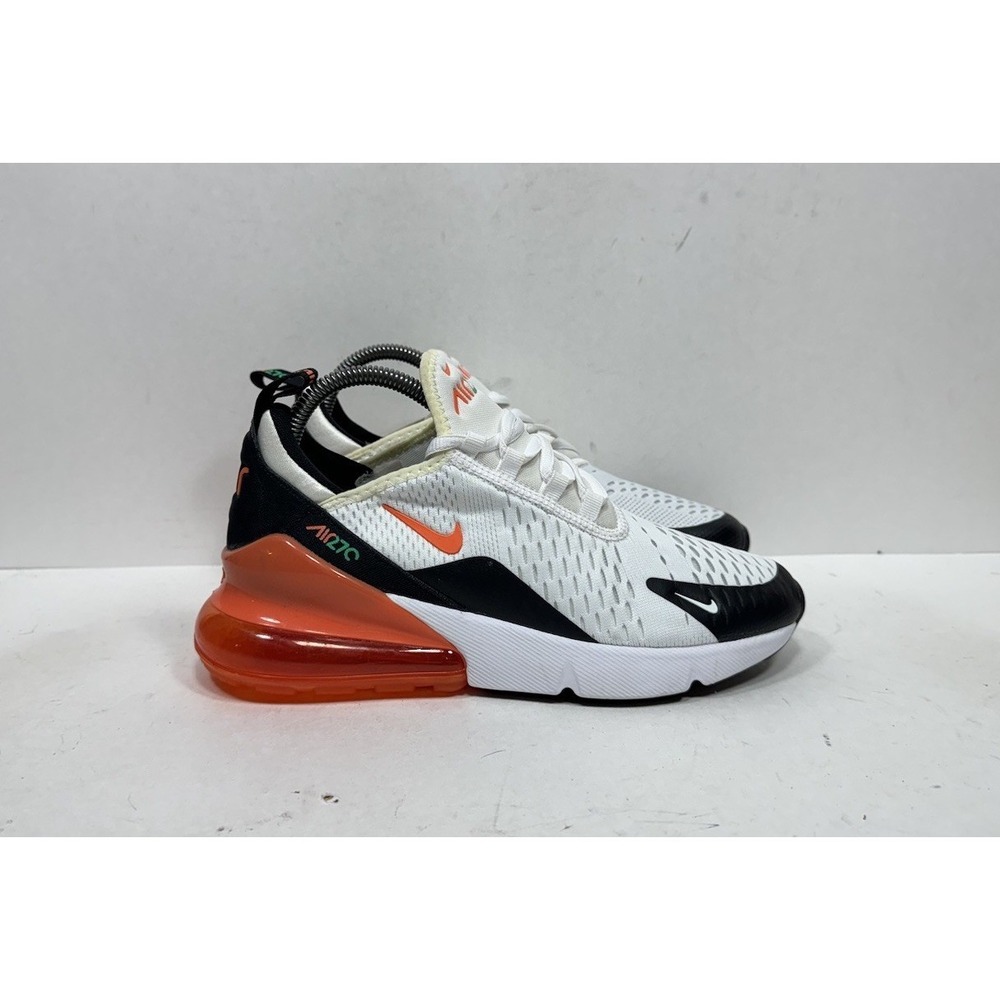 Nike Air Max 270 GS White Turf Orange 943345-107 Size 6y / Women's 7.5